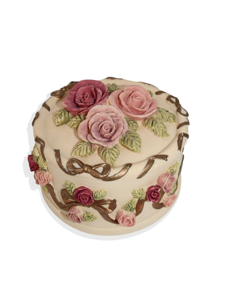 Vintage Ceramic Rose Box